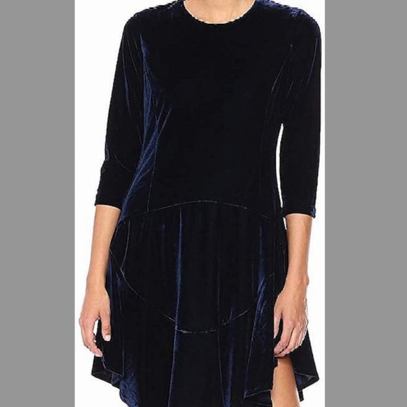 Donna Morgan Women's Isabel 3/4 Sleeve a-Line Dress with Circle Flounce, Size 6 - Picture 1 of 7
